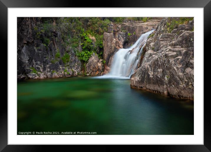 Waterfall in Gerês National Park Framed Mounted Print by Paulo Rocha