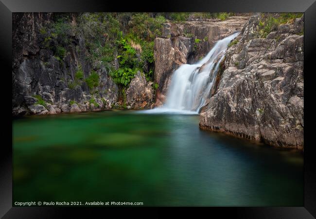 Waterfall in Gerês National Park Framed Print by Paulo Rocha