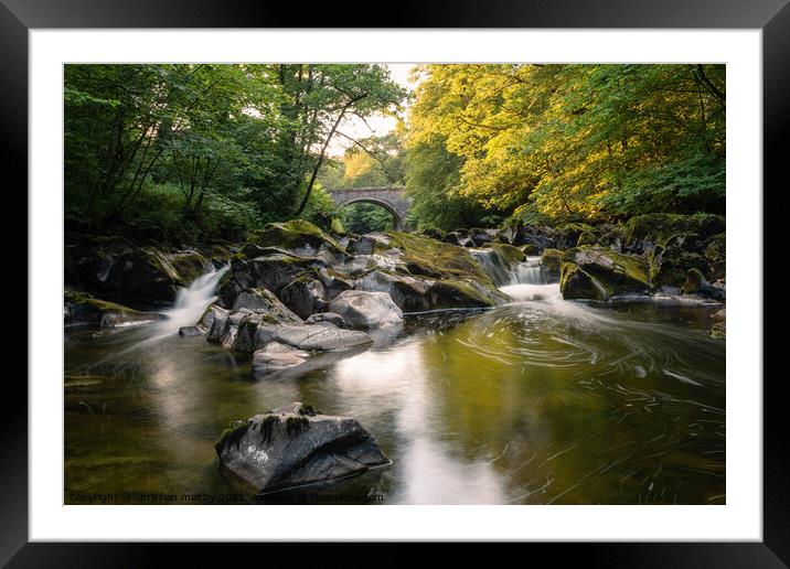 Scaur water Penpont Dumfries Framed Mounted Print by christian maltby