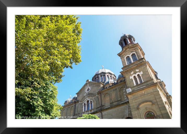 Church of Saint Cyril and Methodius in Burgas Framed Mounted Print by Sanga Park