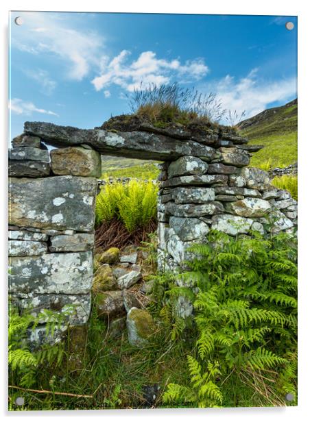 Ruined croft doorway, Boreraig, Isle of Skye, Scotland Acrylic by Photimageon UK