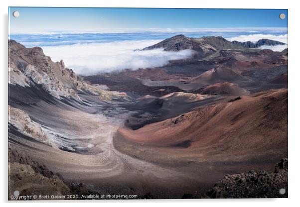 Haleakala Maui Acrylic by Brett Gasser