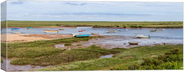 Burnham Overy Staithe panorama Canvas Print by Jason Wells