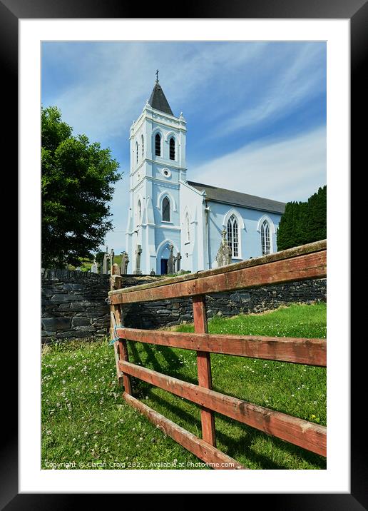 Little Blue Church  Framed Mounted Print by Ciaran Craig