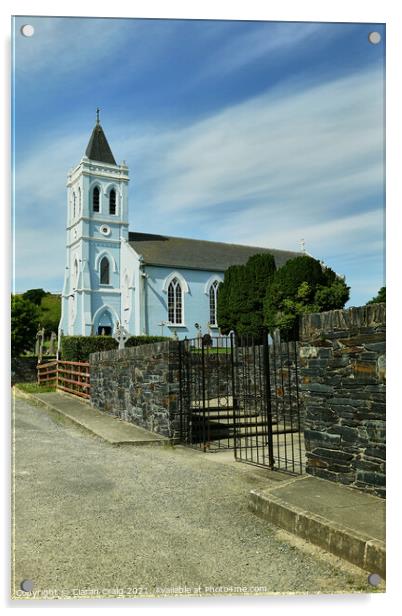 Blue Church Donegal Acrylic by Ciaran Craig