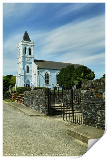 Blue Church Donegal Print by Ciaran Craig