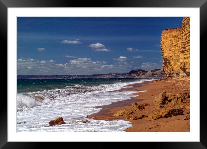 Jurassic Coast from Hive Beach Dorset Framed Mounted Print by Les Schofield