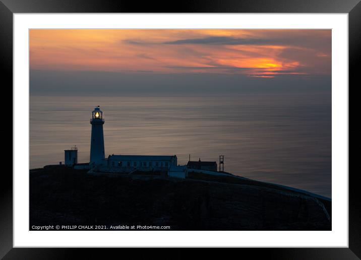South stack lighthouse on the island of Anglesey 557 Framed Mounted Print by PHILIP CHALK