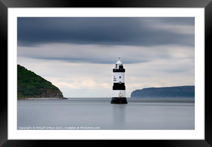 Penmon lighthouse Anglesey Wales 558 Framed Mounted Print by PHILIP CHALK