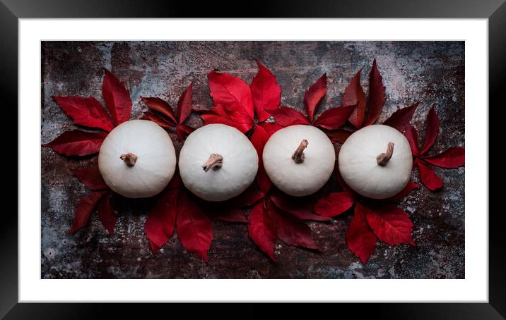 Autumn and seasonal decorations. Framed Mounted Print by Andrea Obzerova