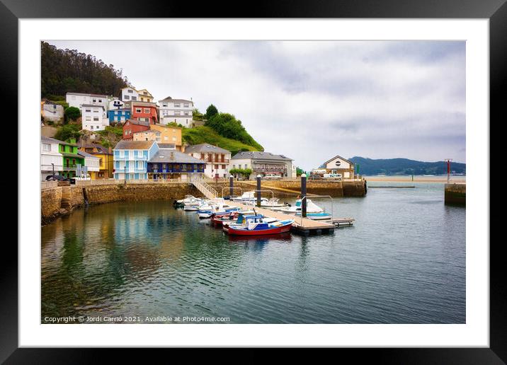 View of the Port of Barqueiro, Galicia Framed Mounted Print by Jordi Carrio