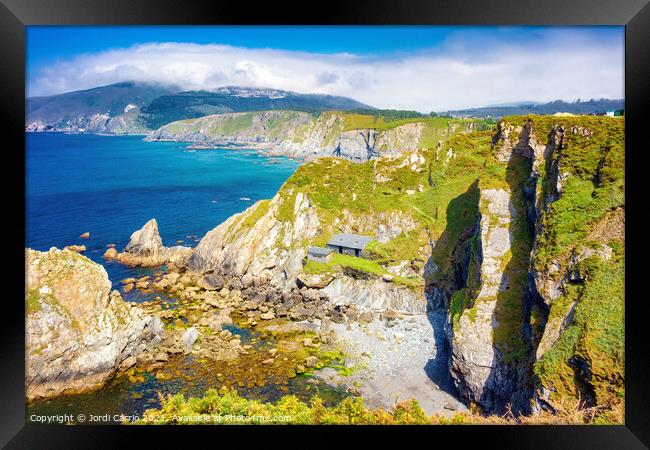View of Cliffs of Loiba, Galicia - 2 Framed Print by Jordi Carrio