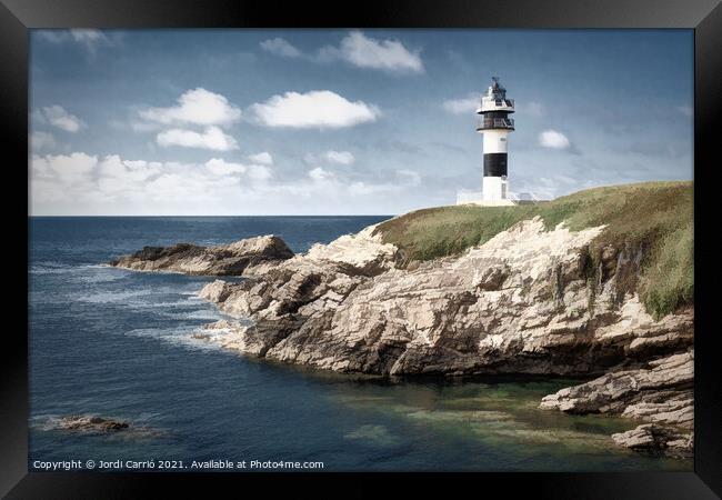Lighthouse on Pancha Island, Galicia - 1 Framed Print by Jordi Carrio