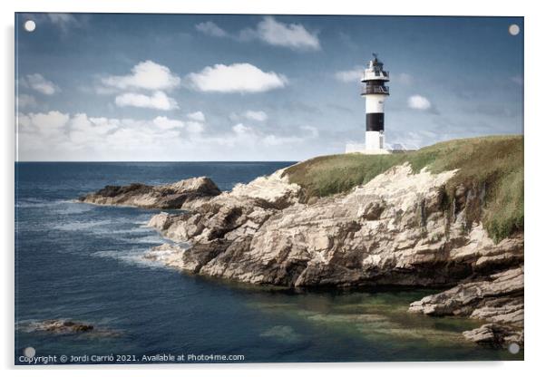 Lighthouse on Pancha Island, Galicia - 1 Acrylic by Jordi Carrio