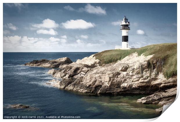 Lighthouse on Pancha Island, Galicia - 1 Print by Jordi Carrio