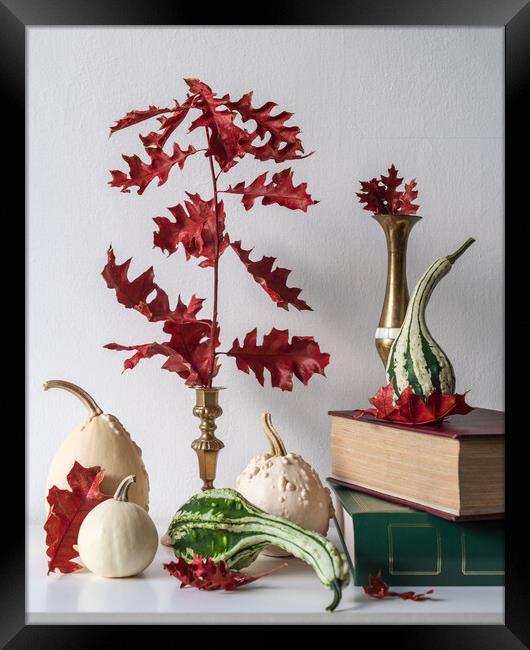 Autumn inspired room decoration.  Framed Print by Andrea Obzerova