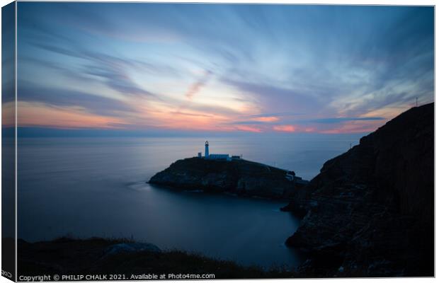 South stack sunset Anglesey Wales  560 Canvas Print by PHILIP CHALK
