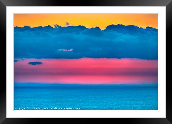 After Sunset La Jolla Heights San Diego California Framed Mounted Print by William Perry
