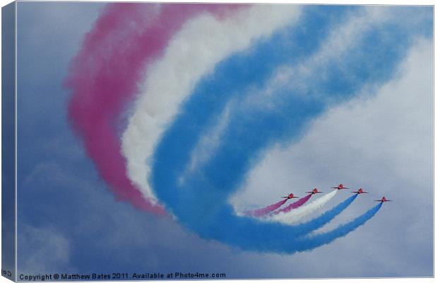Red Arrows 1 Canvas Print by Matthew Bates