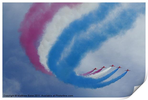 Red Arrows 1 Print by Matthew Bates