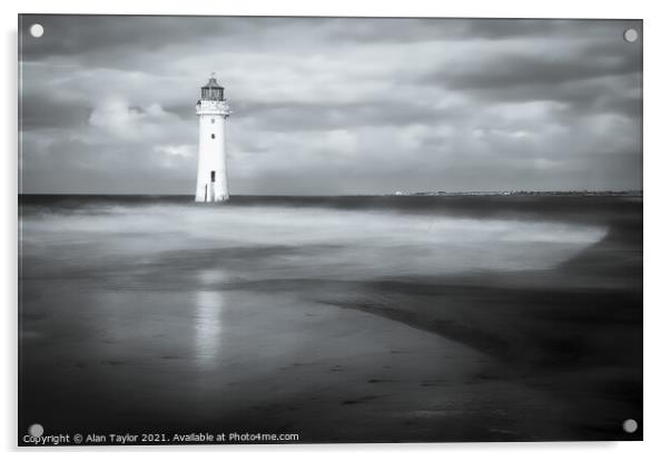 New Brighton Lighthouse Acrylic by Alan Taylor