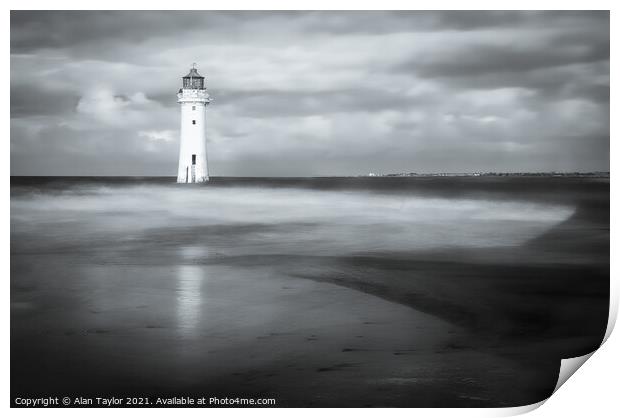New Brighton Lighthouse Print by Alan Taylor