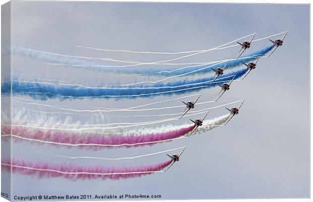 Red Arrows 2 Canvas Print by Matthew Bates