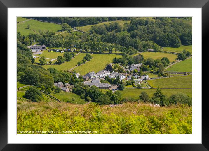 Boot and Eskdale from above Framed Mounted Print by Alan Dunnett