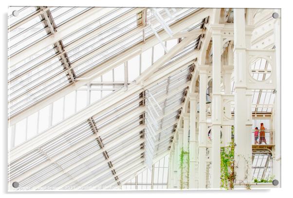 Structure of Kew's Temperate Greenhouse Acrylic by Paul Praeger