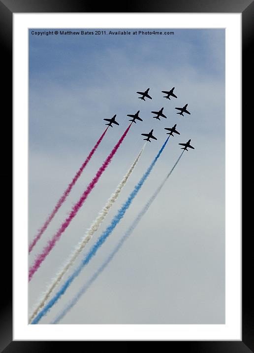 Red Arrows 3 Framed Mounted Print by Matthew Bates