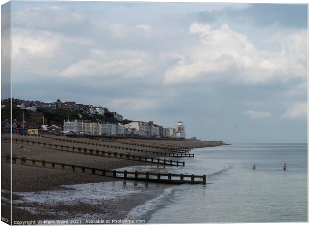 St Leonards from the West. Canvas Print by Mark Ward