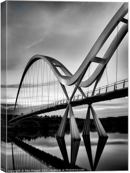 Infinity Bridge - Stockton-on-Tees Canvas Print by Paul Praeger
