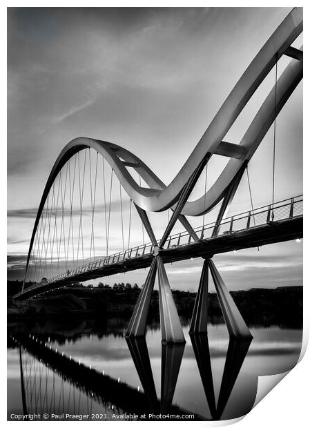 Infinity Bridge - Stockton-on-Tees Print by Paul Praeger