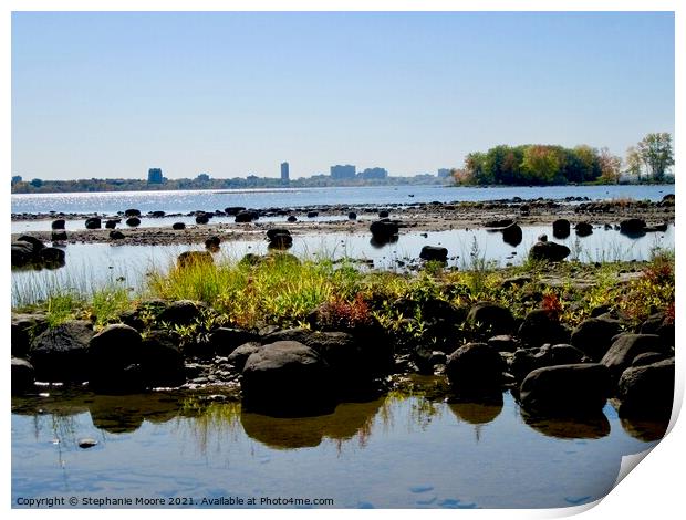 Low water in the Ottawa River Print by Stephanie Moore