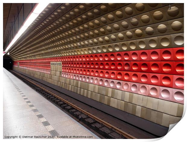 Staromestska Metro Station in Prague Print by Dietmar Rauscher