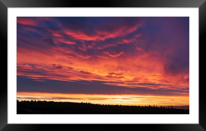 Sunset over Callander Park, Falkirk. Framed Mounted Print by Tommy Dickson