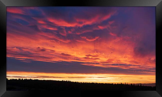 Sunset over Callander Park, Falkirk. Framed Print by Tommy Dickson