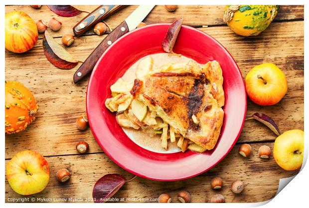 Delicious homemade apple pie Print by Mykola Lunov Mykola