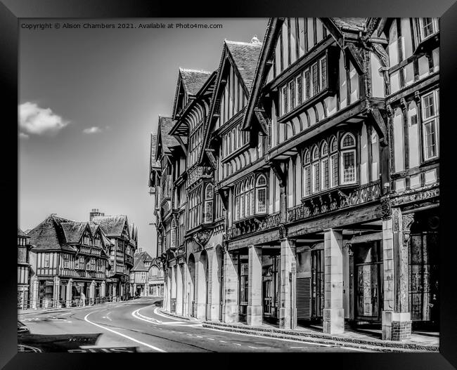 Chesterfield in Black and White  Framed Print by Alison Chambers