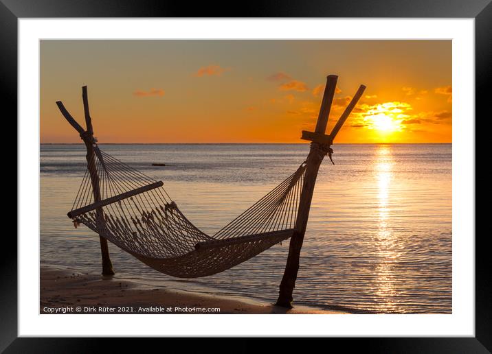 Sunset in Mauritius Framed Mounted Print by Dirk Rüter