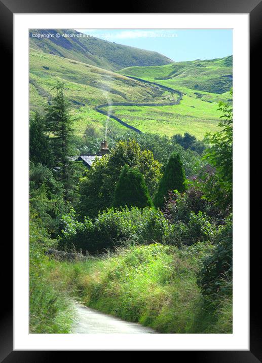Long and Winding Lane to Mam Tor Framed Mounted Print by Alison Chambers