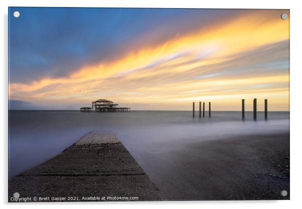 West Pier Brighton Acrylic by Brett Gasser