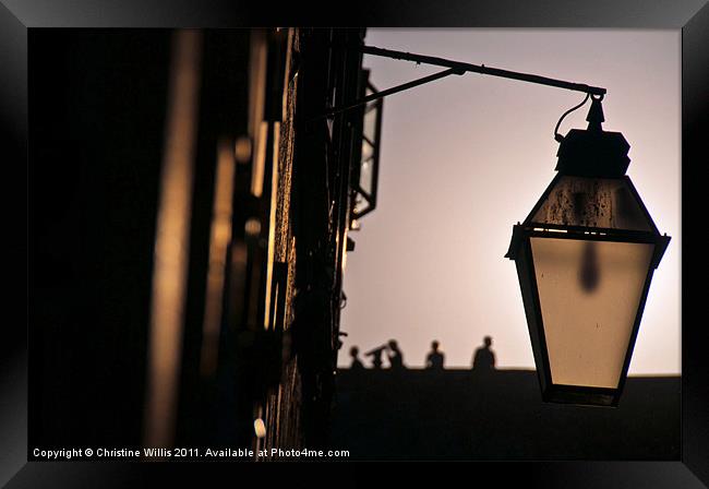 Wall light Framed Print by Christine Johnson