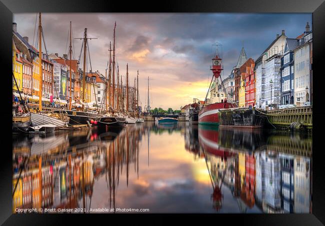 Nyhavn, Copenhagen Framed Print by Brett Gasser