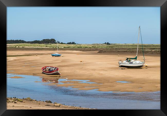 Fishing boats beached at Wells Framed Print by Jason Wells