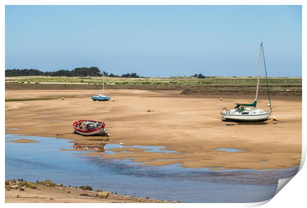 Fishing boats beached at Wells Print by Jason Wells