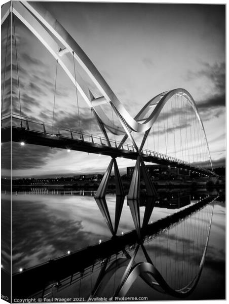 Curves of the Infinity bridge - Stockton-on-Tess Canvas Print by Paul Praeger