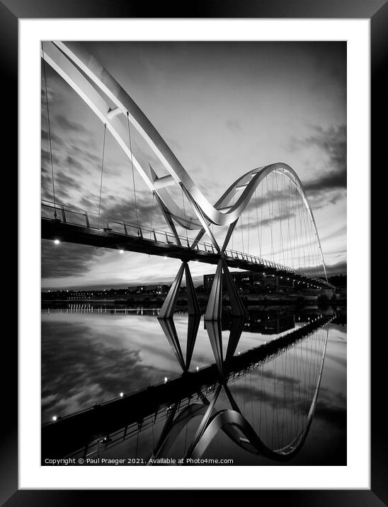 Curves of the Infinity bridge - Stockton-on-Tess Framed Mounted Print by Paul Praeger