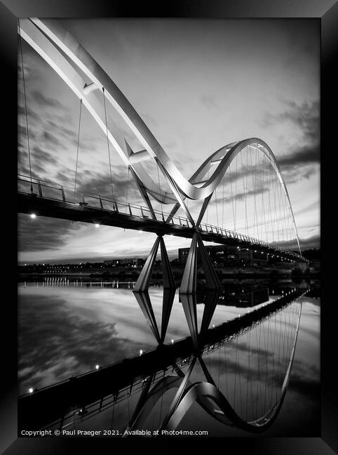 Curves of the Infinity bridge - Stockton-on-Tess Framed Print by Paul Praeger