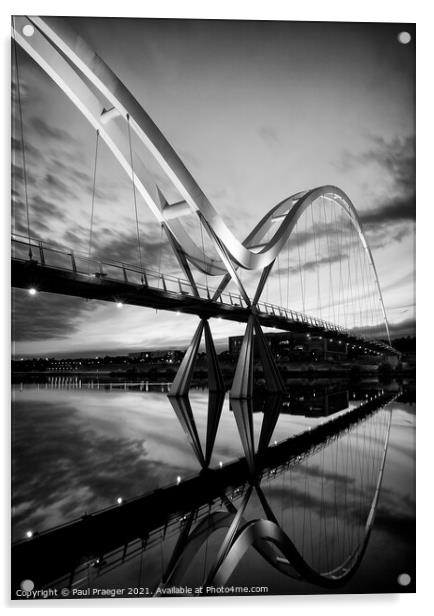 Curves of the Infinity bridge - Stockton-on-Tess Acrylic by Paul Praeger
